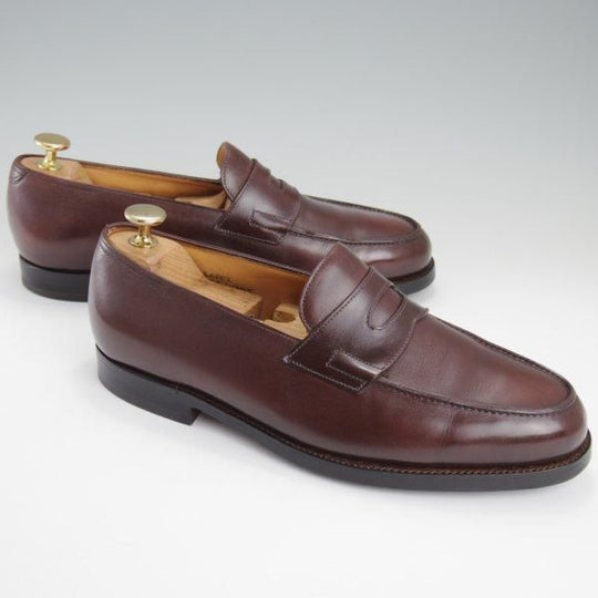 極上★ジョンロブ 6EE【現行定価￥254,100-★ロペス/LOPEZ】4395ラスト/コインローファー/カーフ/濃茶/メンズ/JOHN LOBB★l775