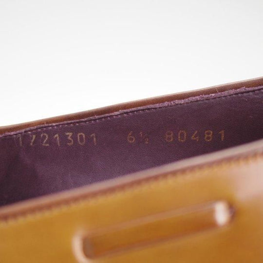 ほぼ未使用★(スペイン製)カルミナ SIZE 6.5【定価￥139,700-★茶系コードバン/BOURBON/ホーウィン社】タッセルローファー/バーボン★l778