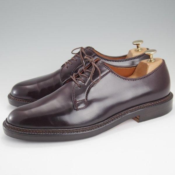 極美品★オールデン 9D【定価￥211,200-★コードバン仕様/990】バリーラスト/プレーントゥ/#8/バーガンディー/赤茶/メンズ/ALDEN★l779