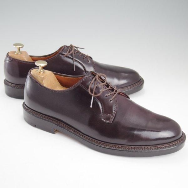 極美品★オールデン 9D【定価￥211,200-★コードバン仕様/990】バリーラスト/プレーントゥ/#8/バーガンディー/赤茶/メンズ/ALDEN★l779