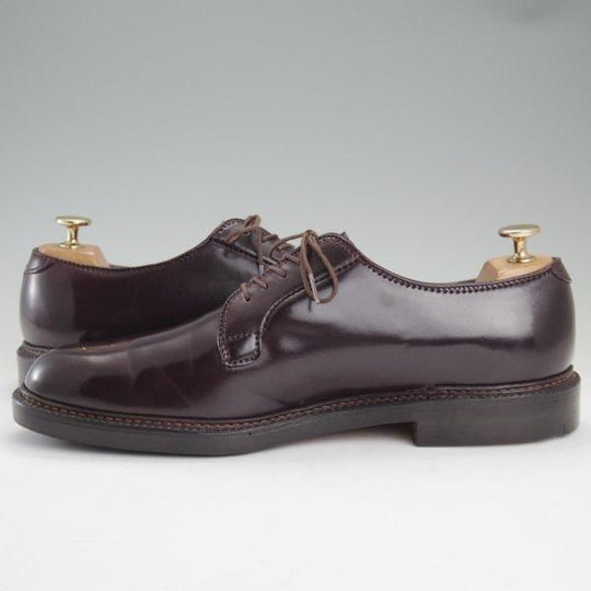 極美品★オールデン 9D【定価￥211,200-★コードバン仕様/990】バリーラスト/プレーントゥ/#8/バーガンディー/赤茶/メンズ/ALDEN★l779
