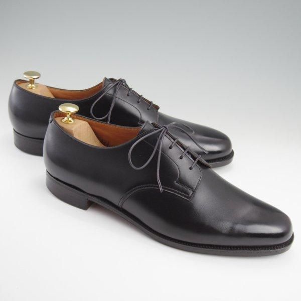 美品★エドワードグリーン UK9.5/US10D【旧工場製★Peal&co/ブルックスブラザーズ別注】プレーントゥ/カーフ/黒/メンズ/EDWARD GREEN★l781