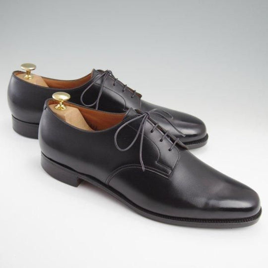 美品★エドワードグリーン UK9.5/US10D【旧工場製★Peal&co/ブルックスブラザーズ別注】プレーントゥ/カーフ/黒/メンズ/EDWARD GREEN★l781