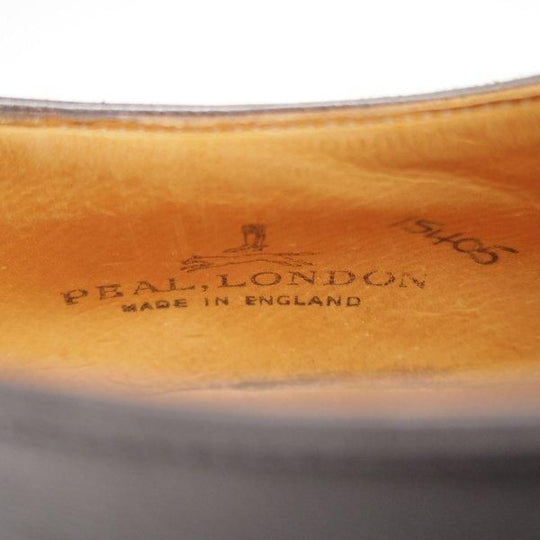 美品★エドワードグリーン UK9.5/US10D【旧工場製★Peal&co/ブルックスブラザーズ別注】プレーントゥ/カーフ/黒/メンズ/EDWARD GREEN★l781