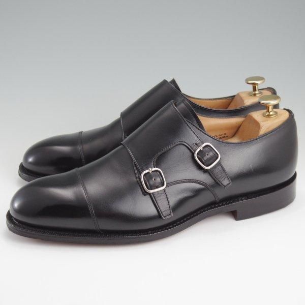 極美品★チャーチ 80G/UK8【定価￥192,500-★COWES/カウズ/173ラスト】ダブルモンク/カーフ/黒/メンズ/Church's★l782