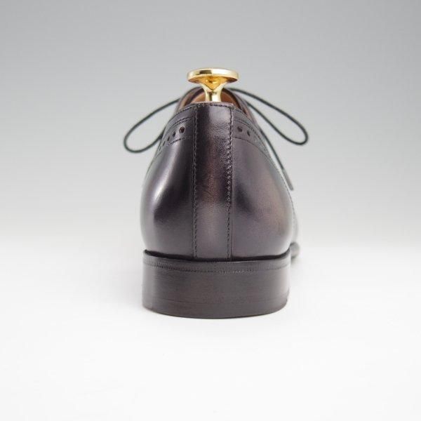極美品★(仏)ベルルッティ SIZE 7【パティーヌ(NERO GRIGIO)★イミテーション/クォーターブローグ】ヴェネチアレザー/黒/Berluti★l784