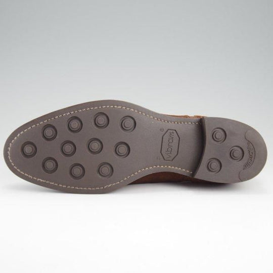 極美品★三陽山長 SIZE 8【定価￥80,300-★十志郎/R2010ラスト】サイドエラスティック/スエード/濃茶/メンズ/Sanyo Yamacho★l785