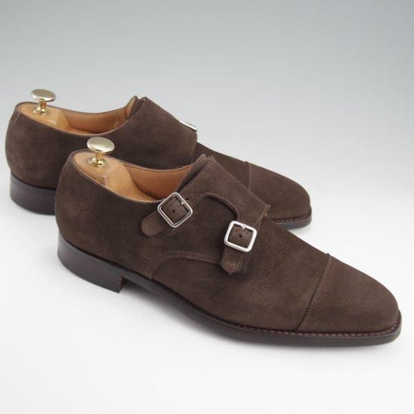 極美品★クロケット&ジョーンズ 6.5E【同系モデル定価￥99,000-★LOWNDES/ダイナイトソール】348ラスト/濃茶/Crockett&Jones★l787