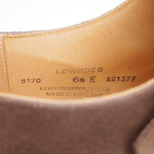 極美品★クロケット&ジョーンズ 6.5E【同系モデル定価￥99,000-★LOWNDES/ダイナイトソール】348ラスト/濃茶/Crockett&Jones★l787