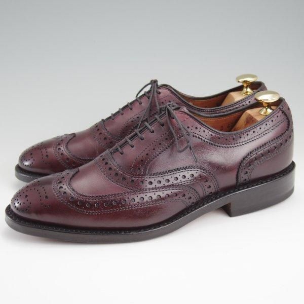 極美品★(米)アレンエドモンズ 6D【現行定価10万円程度★McAllister/フルブローグ】カーフ/赤茶/メンズ/ALLEN EDMONDS★l788