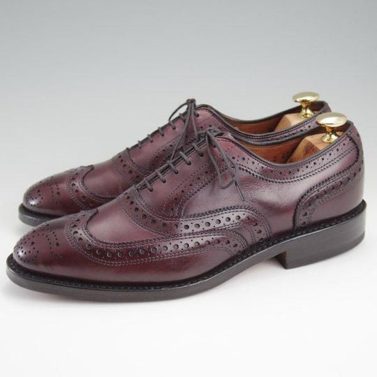 極美品★(米)アレンエドモンズ 6D【現行定価10万円程度★McAllister/フルブローグ】カーフ/赤茶/メンズ/ALLEN EDMONDS★l788