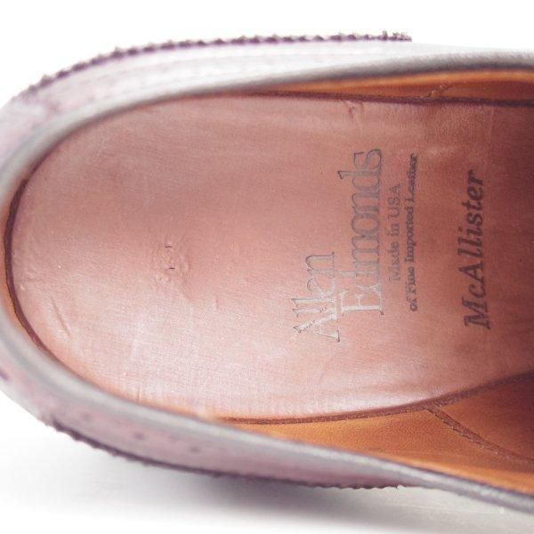 極美品★(米)アレンエドモンズ 6D【現行定価10万円程度★McAllister/フルブローグ】カーフ/赤茶/メンズ/ALLEN EDMONDS★l788