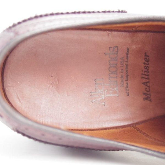 極美品★(米)アレンエドモンズ 6D【現行定価10万円程度★McAllister/フルブローグ】カーフ/赤茶/メンズ/ALLEN EDMONDS★l788