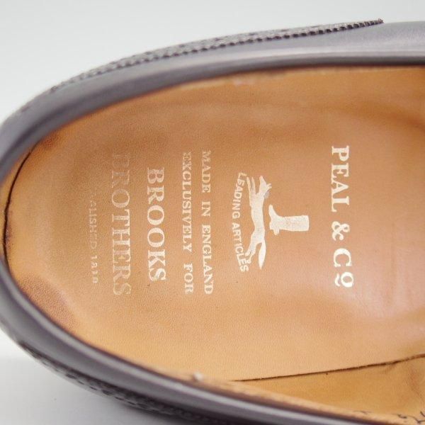 極上★クロケット&ジョーンズ UK9/US9.5D【貴重★ブルックスブラザーズ別注/Peal&co】コインローファー/黒/Crockett&Jones★l789