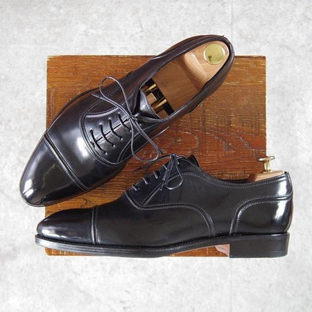 極美品★(スペイン製)カルミナ SIZE 7.5【定価￥123,120-★コードバン/トレーディングポスト別注】ストレートチップ/黒/CARMINA★l791