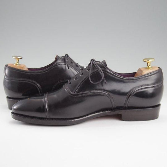 極美品★(スペイン製)カルミナ SIZE 7.5【定価￥123,120-★コードバン/トレーディングポスト別注】ストレートチップ/黒/CARMINA★l791