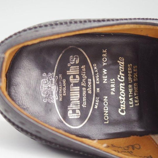 極上★チャーチ 70F/UK7【現行定価￥176,000-★旧チャーチ/73ラスト/CHETWYND】チェットウィンド/フルブローグ/カーフ/黒/Church's★l792