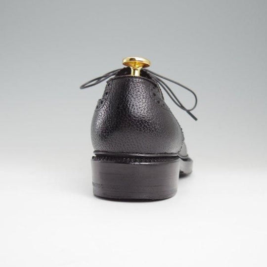 極美品★(銀座)クレマチス UK5.5程度【総製作費35万円以上★極希少なジビエ革を使用/９分半仕立て】セミブローグ/黒/CLEMATIS★l794