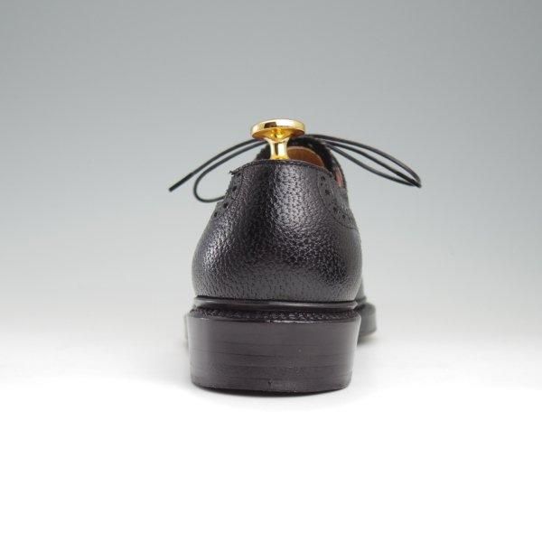極美品★(銀座)クレマチス UK5.5程度【総製作費35万円以上★極希少なジビエ革を使用/９分半仕立て】セミブローグ/黒/CLEMATIS★l794