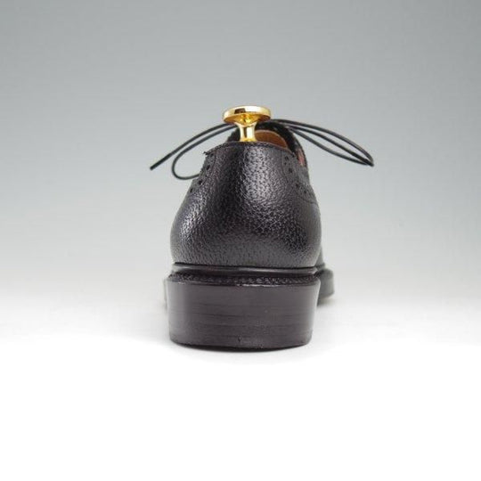 極美品★(銀座)クレマチス UK5.5程度【総製作費35万円以上★極希少なジビエ革を使用/９分半仕立て】セミブローグ/黒/CLEMATIS★l794