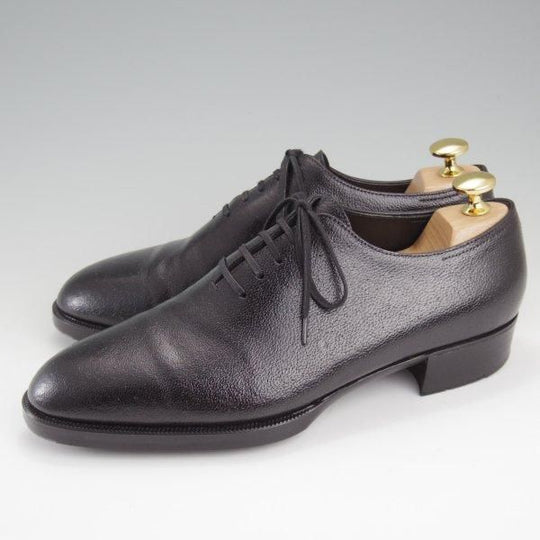 美品★(青山)ヨウヘイフクダ UK5.5程度【総製作費60万円以上★極希少なジビエ革を使用/ビスポーク】ホールカット/黒/Yohei Fukuda★l795