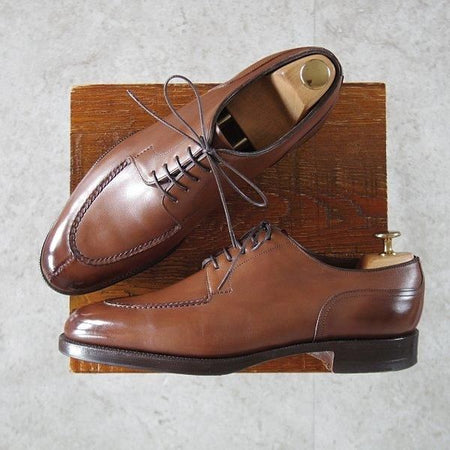 極美品★エドワードグリーン 7E【定価￥273,900-★ドーバー/DOVER/32ラスト】スキンステッチ/Uチップ/カーフ/濃茶/EDWARD GREEN★l800