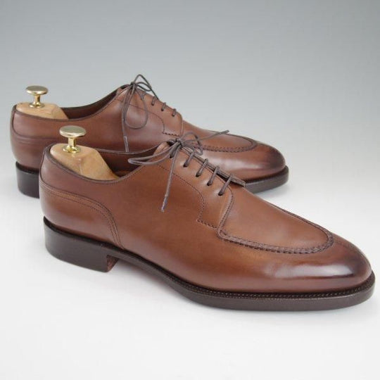 極美品★エドワードグリーン 7E【定価￥273,900-★ドーバー/DOVER/32ラスト】スキンステッチ/Uチップ/カーフ/濃茶/EDWARD GREEN★l800