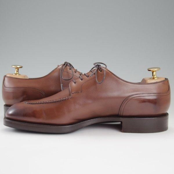極美品★エドワードグリーン 7E【定価￥273,900-★ドーバー/DOVER/32ラスト】スキンステッチ/Uチップ/カーフ/濃茶/EDWARD GREEN★l800