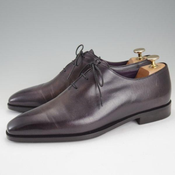 美品★(仏)ベルルッティ SIZE 7【モデル定価￥353,100-★アレッサンドロ/ALESSANDRO】ヴェネチアレザー/ホールカット/黒系/Berluti★l801