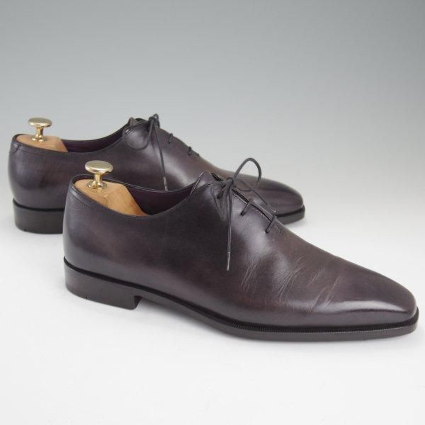 美品★(仏)ベルルッティ SIZE 7【モデル定価￥353,100-★アレッサンドロ/ALESSANDRO】ヴェネチアレザー/ホールカット/黒系/Berluti★l801