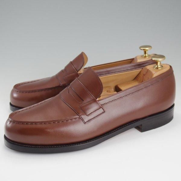 極美品★J.M.ウエストン 7D【定価￥151,800-★180/コインローファー】41ラスト/ボックスカーフ/タン/茶/Weston/ウェストン★l803