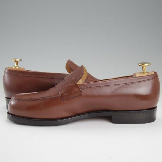 極美品★J.M.ウエストン 7D【定価￥151,800-★180/コインローファー】41ラスト/ボックスカーフ/タン/茶/Weston/ウェストン★l803