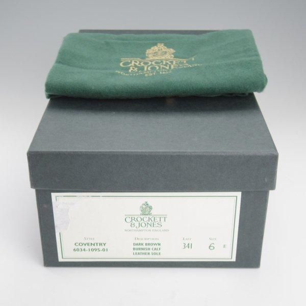 極美品★クロケット&ジョーンズ 6E【定価￥121,000-★COVENTRY/セミブローグ】コベントリー/341ラスト/カーフ/濃茶/Crockett&Jones★l804