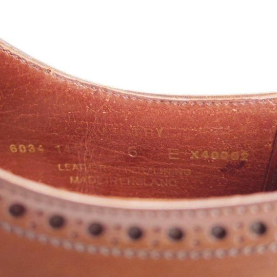 極美品★クロケット&ジョーンズ 6E【定価￥121,000-★COVENTRY/セミブローグ】コベントリー/341ラスト/カーフ/濃茶/Crockett&Jones★l804