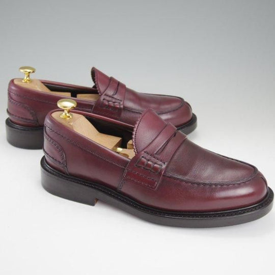 極美品★チャーチ 55F/UK5.5【貴重オーダー品★MTO価格20万円程度/プレステージカーフ仕様】126/コインローファー/赤茶/Church's★l807