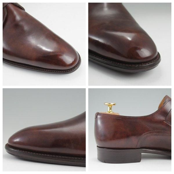 ★ジョンロブ SIZE 42.5/UK8程度【貴重★(仏)エルメス別注/HERMES/ミュージアムカーフ】H103ラスト/JARVIS/モンク/濃茶/JOHN LOBB★l812