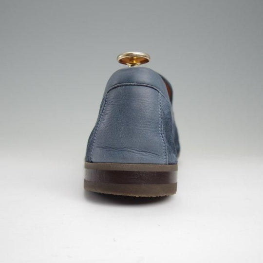 極上★ジョンロブ 6.5E【コンビ仕様★ローファー/紺】スリッポン/スエード×カーフ/メンズ/JOHN LOBB★l816