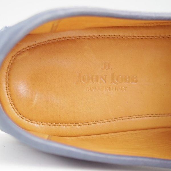 極上★ジョンロブ 6.5E【コンビ仕様★ローファー/紺】スリッポン/スエード×カーフ/メンズ/JOHN LOBB★l816