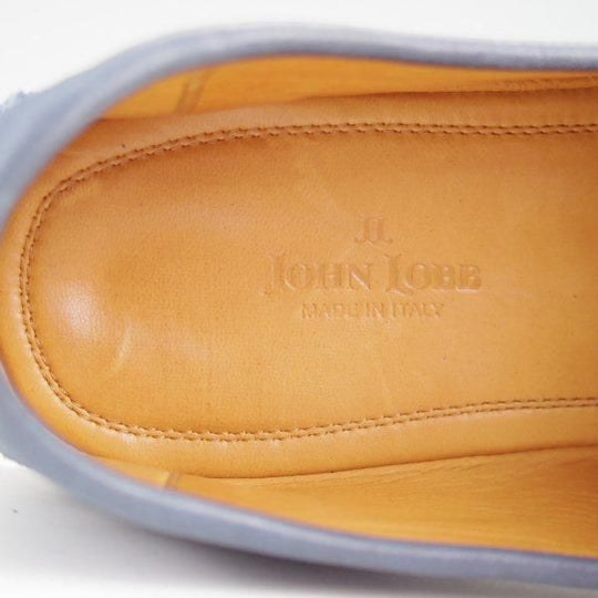 極上★ジョンロブ 6.5E【コンビ仕様★ローファー/紺】スリッポン/スエード×カーフ/メンズ/JOHN LOBB★l816