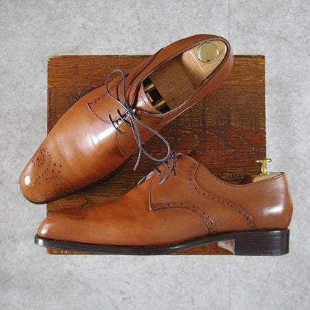 極上★(東欧)VASS/ヴァーシュ SIZE 40.5【現行定価15万円以上★純正シューツリー付/Vフロント】Kラスト/カーフ/茶/メンズ★l818