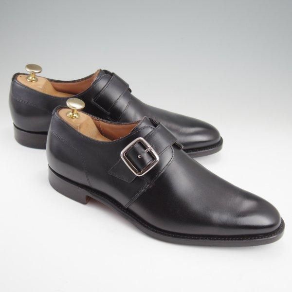 美品★(英)チーニー 7F【現定価7.4万円程度★シティコレクション/MOORGATE】11028ラスト/モンクストラップ/カーフ/黒/CHEANEY★l820