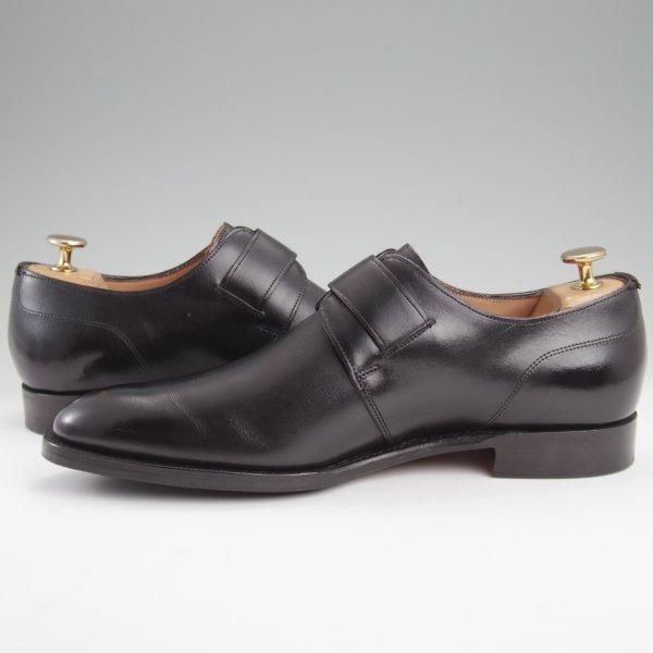 美品★(英)チーニー 7F【現定価7.4万円程度★シティコレクション/MOORGATE】11028ラスト/モンクストラップ/カーフ/黒/CHEANEY★l820