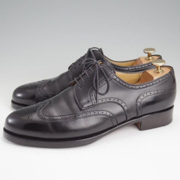 極上★(東欧)VASS/ヴァーシュ SIZE 40【モデル定価￥159,500-★純正シューツリー付/Budapest/P2ラスト】フルブローグ/カーフ/黒★l821