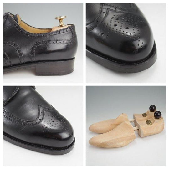 極上★(東欧)VASS/ヴァーシュ SIZE 40【モデル定価￥159,500-★純正シューツリー付/Budapest/P2ラスト】フルブローグ/カーフ/黒★l821