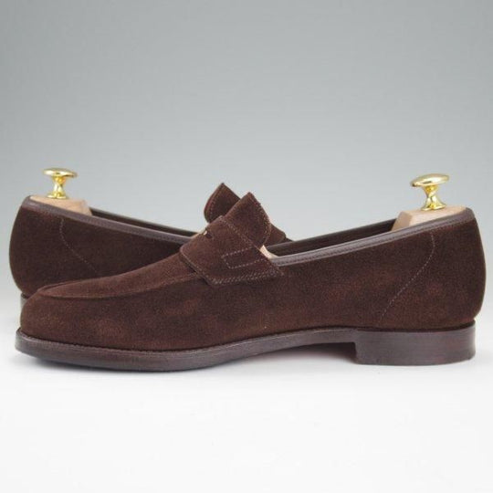 極上★クロケット&ジョーンズ 6E【同系モデル定価9万円以上★RICHMOND/314ラスト】コインローファー/スエード/濃茶/Crockett&Jones★l831