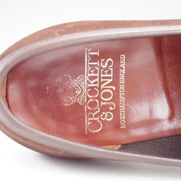 極上★クロケット&ジョーンズ 6E【同系モデル定価9万円以上★RICHMOND/314ラスト】コインローファー/スエード/濃茶/Crockett&Jones★l831