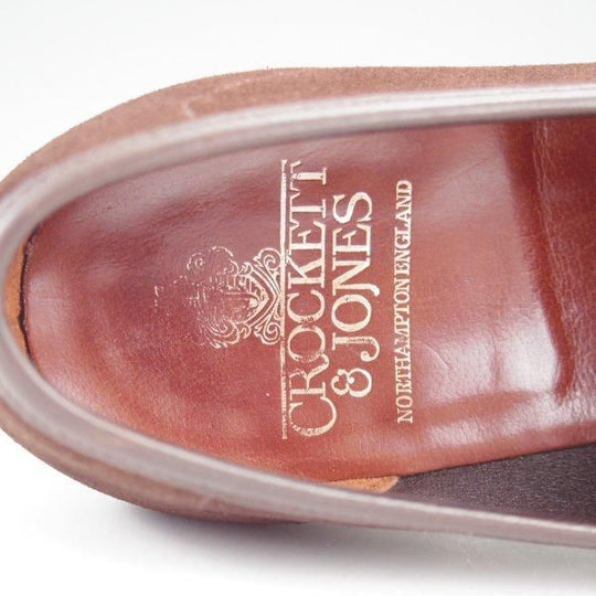 極上★クロケット&ジョーンズ 6E【同系モデル定価9万円以上★RICHMOND/314ラスト】コインローファー/スエード/濃茶/Crockett&Jones★l831