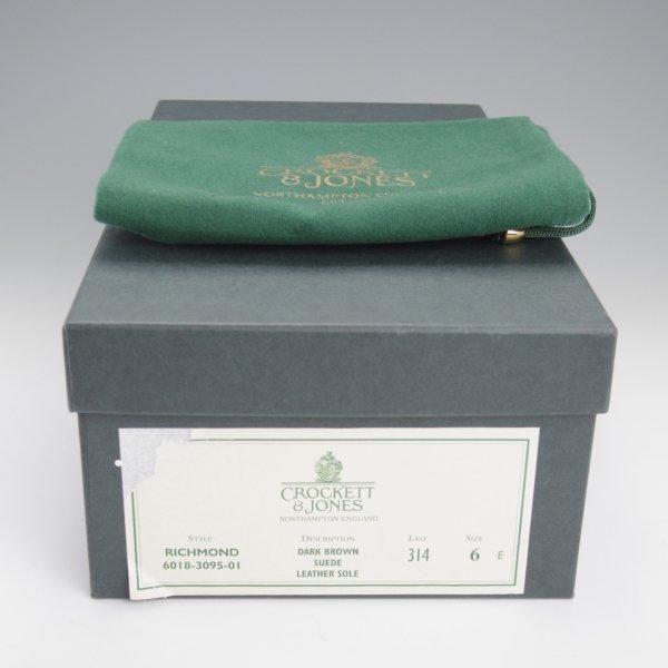 極上★クロケット&ジョーンズ 6E【同系モデル定価9万円以上★RICHMOND/314ラスト】コインローファー/スエード/濃茶/Crockett&Jones★l831