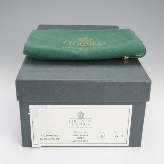 極上★クロケット&ジョーンズ 6E【同系モデル定価9万円以上★RICHMOND/314ラスト】コインローファー/スエード/濃茶/Crockett&Jones★l831