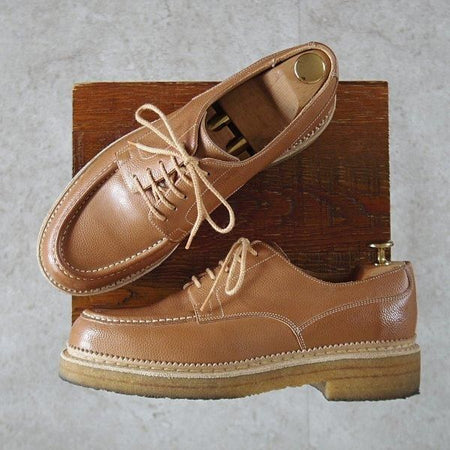 極美品★J.M.ウエストン SIZE 7【モデル定価￥165,000-★ユージーンゴルフ/Eugene Golf/924】1Gラスト/グレインレザー/薄茶/Weston★l834